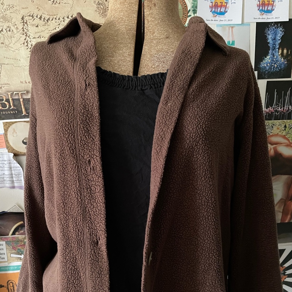 Brown oversized Sherpa jacket